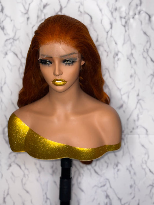 Body wave ginger wig closure