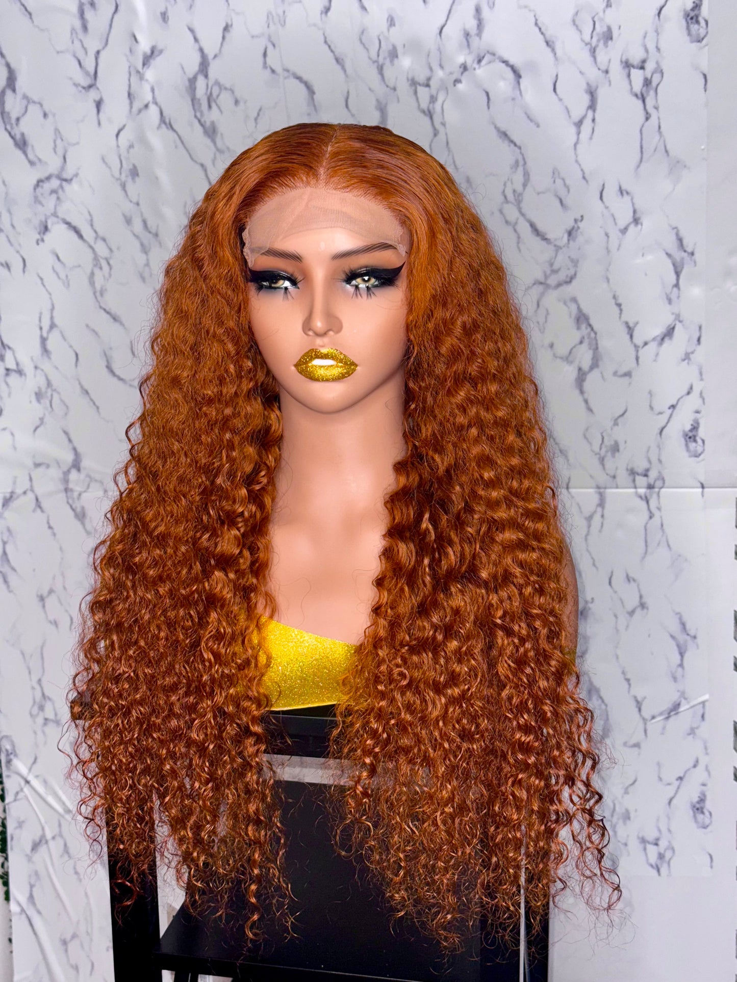 Ginger curls wig closure