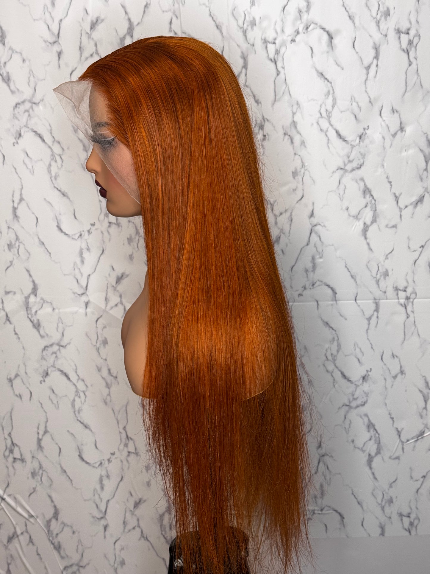 Straight ginger wigs frontal