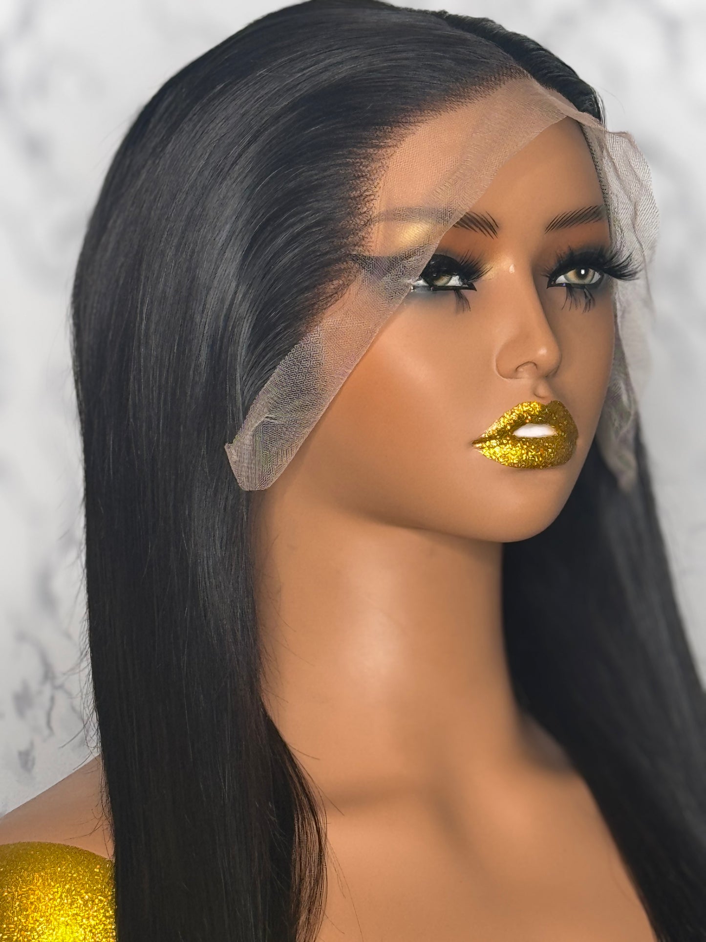 Straight wig frontal
