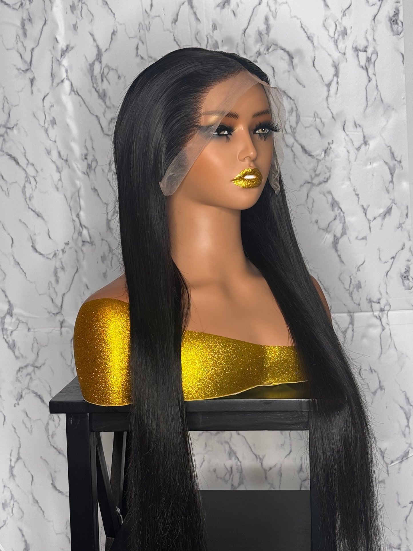 Straight wig frontal
