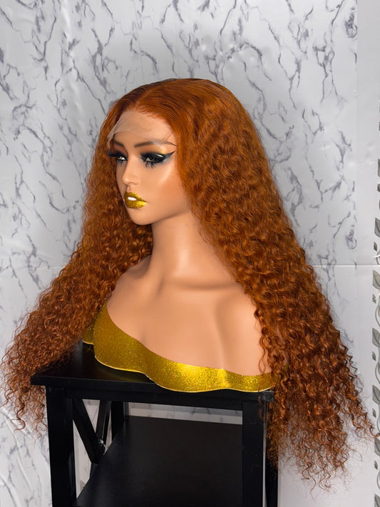 Ginger curls wig closure