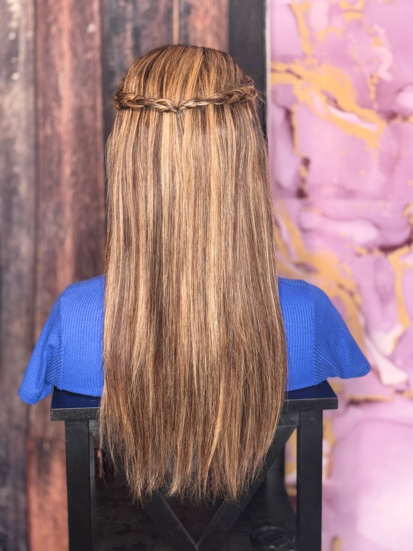 Straight highlight wig